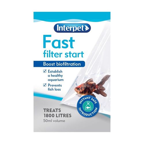 Interpet Fast Filter Start Treatment to Boost Aquarium Bio Filtration, 50 ml, Fast Acting Beneficial Bacteria, Safe for Fish