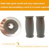 Crutch Solid Hand Grip, Replacement Cane Crutch Handgrips, 2 Pcs, Gray