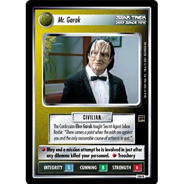 Decipher Star Trek CCG 1E HA Holodeck Adventures MR GARAK 106R+