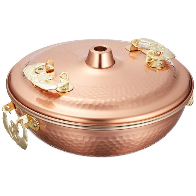 Pearl Metal HB-1790 Made in Japan Pure Copper Shabu-shabu Pot, 10.2 inches (26 cm), For Gas Fire Only