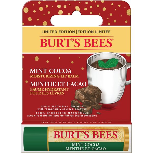 Burt's Bees® 100% Natural Origin Moisturising Lip Balm, Mint Cocoa