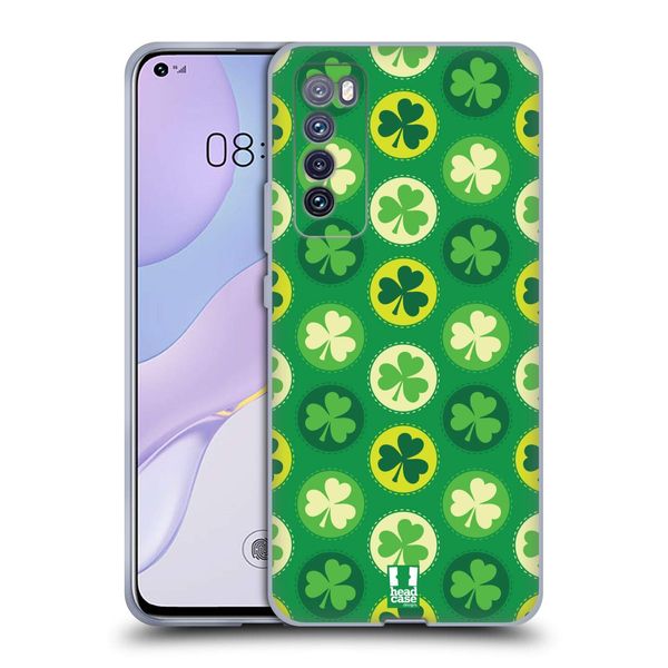 Head Case Designs Patches Shamrock Patterns Soft Gel Case Compatible With Huawei Nova 7 5G