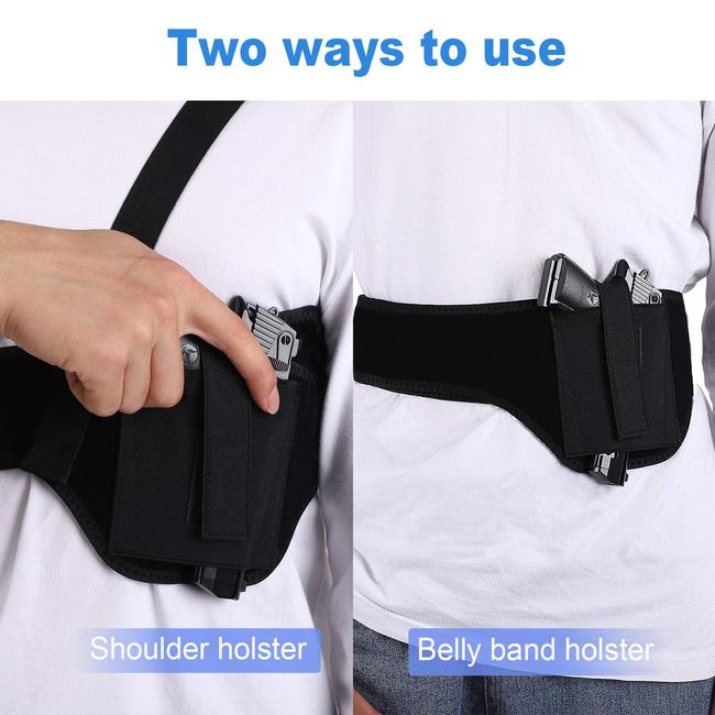  Deep Concealment Shoulder Holster, Belly Band Holster