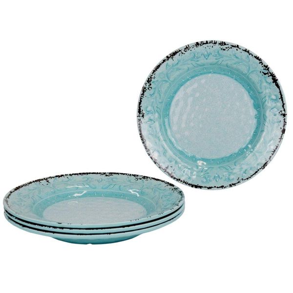 Gimex Deep Plate Set of 4 Azure Line Opal