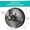 Kawaha L Shaped Suction Cup Towel Hook -Brushed   Nickel