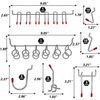 114 pcs Pegboard Hooks Assortment with Metal Hooks Sets, Pegboard Bins, Peg Locks for Organizing Storage System Tools