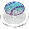 Lilac Purple Baseball Softball On Light blue PopSockets PopGrip for MagSafe
