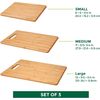 Ultimate Bamboo Cutting Boards for Kitchen - Set of 3 Sizes for All Prep Needs