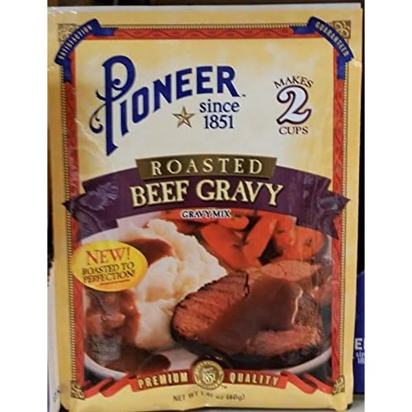 Pioneer Roasted Beef Gravy 1.41 oz (Pack of 6)