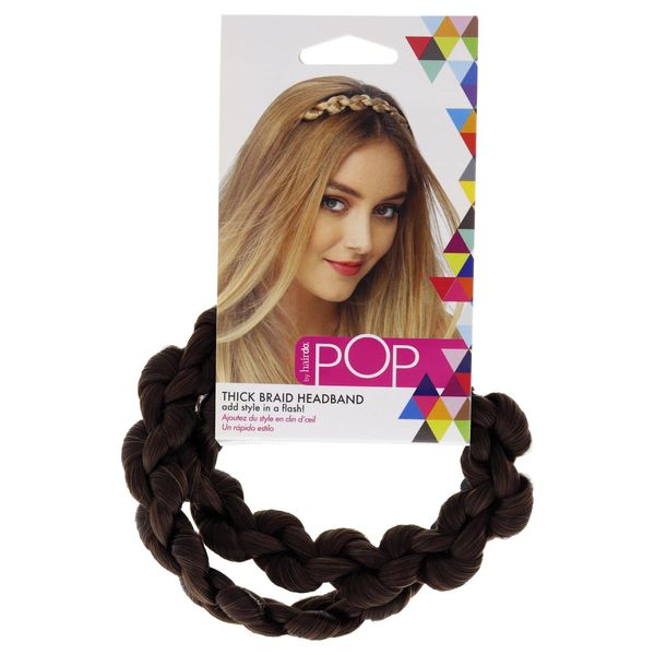 Hairdo Pop Thick Braid Headband, R6 30h Chocolate Copper