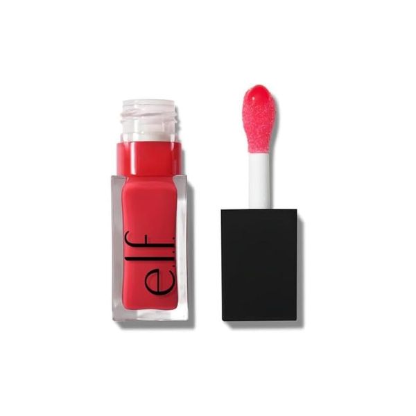 e.l.f. Glow Reviver Lip Oil, Nourishing Tinted Lip Oil For A High-Shine Finish, Infused With Jojoba Oil, Vegan & Cruelty-Free, Red Delicious
