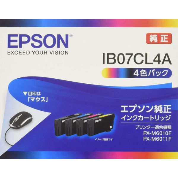 Genuine Epson IB07CL4A 4 Color Pack Ink Cartridge, Standard Ink