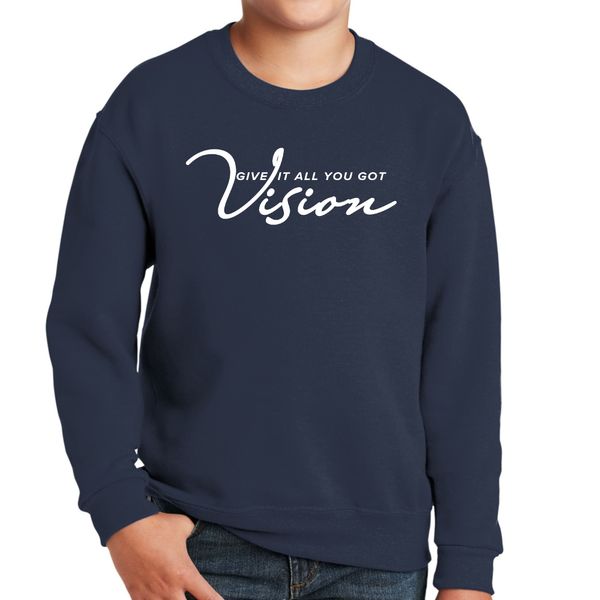 Youth Graphic Sweatshirt Vision - Give it All you Got - Navy / M