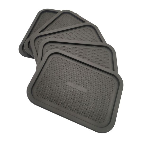 ABBAware Set of 5 Lids, Plastic Storage Box Covers, Durable Stackable Basket Lids, Modern Grey