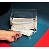 Wall Mounted Face Mask Dispenser In Clear Acrylic With Lid