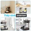 2x Under the Sink Organizer – 2-Tier Rustproof Storage Racks For Home & Kitchen