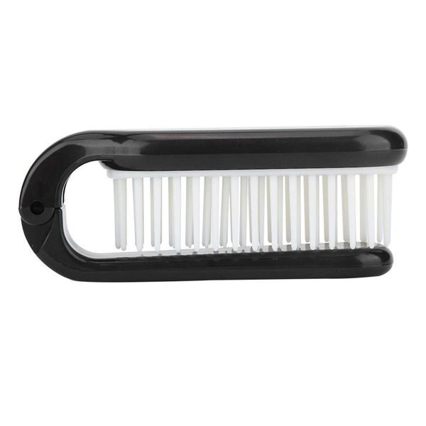 Pocket Folding Brush Comb Scalp Massage Brush Comb Portable Foldable for Scalp Massage for Hair Styling for Men Women for Household (black)