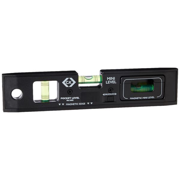 C.K T3482 210mm Pocket Spirit Level, Black