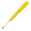 Yellow Rock Candy Crystal Sticks - Lemon Flavored - 24 Indiv. Wrapped