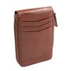 WalletBe Men's Wallet RFID Thin Zipper Front Pocket Inner ID Whiskey