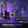 XLR/USB Gaming Microphone Set Dynamic PC Mic for Streaming Podcasting Compute...