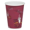 SOLO 378SI Bistro Design Hot Drink Cups, Paper, 8oz, Maroon, 50/Bag, 20 Bags/Carton