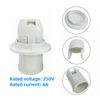 HAPPOW 2 Pack E14 Lamp Holder, White Edison Screw Lamp Holder with Plastic Shell Light Bulb Socket, E14 Pendant Socket & Lampshade Ring for Most Bulbs