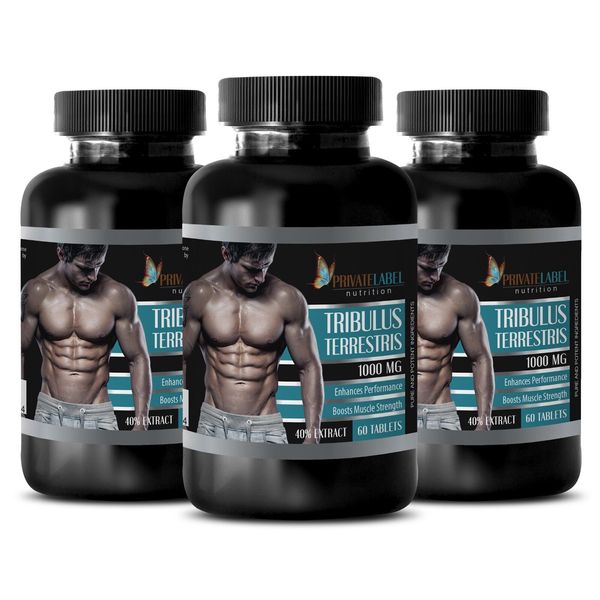 Bulgarian Tribulus Terrestris Muscle Growth Enhancer - 180 Tablets 3 Bottles