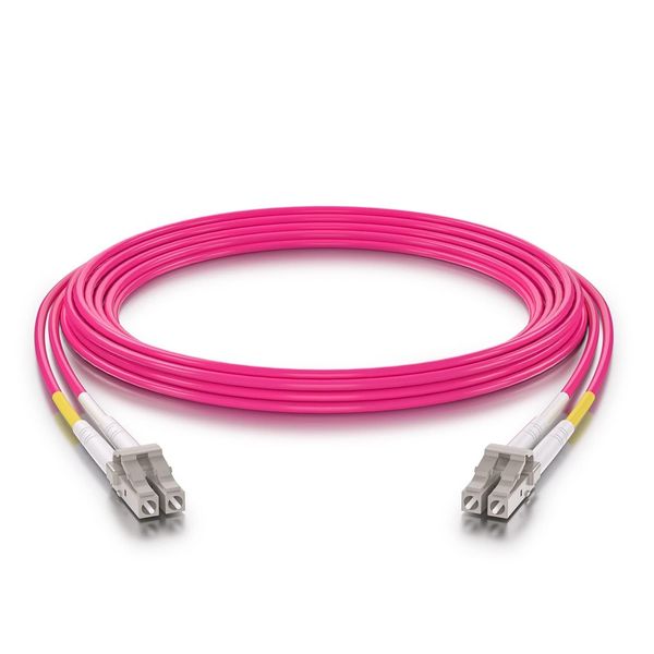 10Gtek LC zu LC OM4 Multimode Duplex 1-Meter, LWL Glasfaser Patchkabel Fibre Optic Patch Cable 50/125μm LSZH für MMF SFP SFP+ Transceiver, Magenta