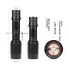 Metal LED Flashlight Torch 1165 With Adjustable Focus Zoom + Battery 