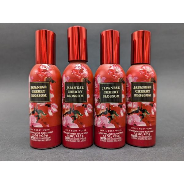 Qty (4) Bath & Body Works JAPANESE CHERRY BLOSSOM Concentrated Room Spray 1.5 oz