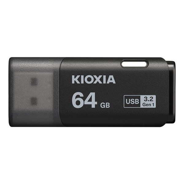 64GB USB Flash Memory USB 3.2 Gen 1 KIOXIA (Formerly Toshiba Memory) TransMemory U301 Black