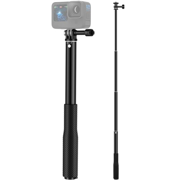 92cm Ausziehbare Selfie Stick für GoPro, Vkesen Unterwasser Teleskopstange Kompatibel mit GoPro Hero 13/12/11/10/9, DJI Osmo Pocket 3, DJI Osmo Action 5 Pro/4, AKASO EK7000 und andere Action Kamera