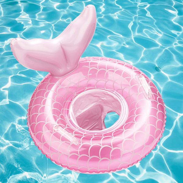 Baby Swimming Pool Float, Inflatable Baby Swimming Float Swim Ring with Seat, Safety PVC Baby Bath Seat for Infant/Toddler 6-36 Months, Suitable for Baby Bath and Swim Trainging(Mermaid)