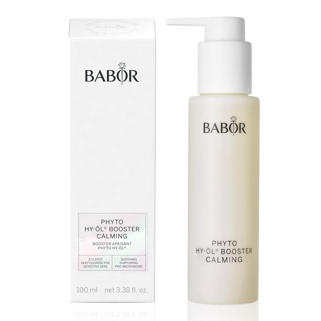 BABOR Phyto Hy-Öl Booster Calming für empfindliche Haut, Gesichtsreiniger zur Anwendung mit Hy-Öl, Mit Lindenblüten, Vegane Formel, Phytoactive Sensitive, 1 x 100 ml