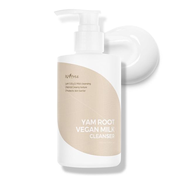 IsNtree Yam Root Vegan Milk Cleanser 220 ml, 7,43 fl.oz | Reiniger mit reichhaltiger und cremiger Textur und schützt die Hautbarriere