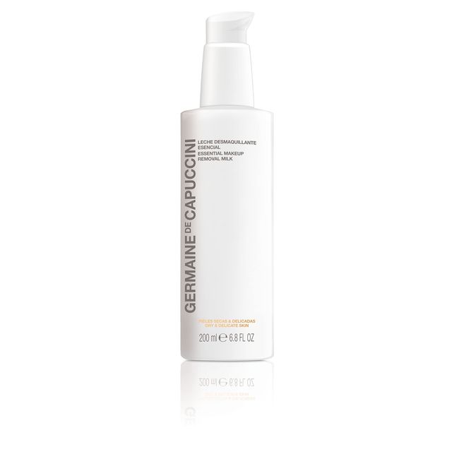 Germaine de Capuccini - Options | Essential makeup Removal Milk - Sensitive and Normal Skin - Removes impurities and makeup traces, prevents dryness and showers the skin with hydration - 6.8 FL OZ