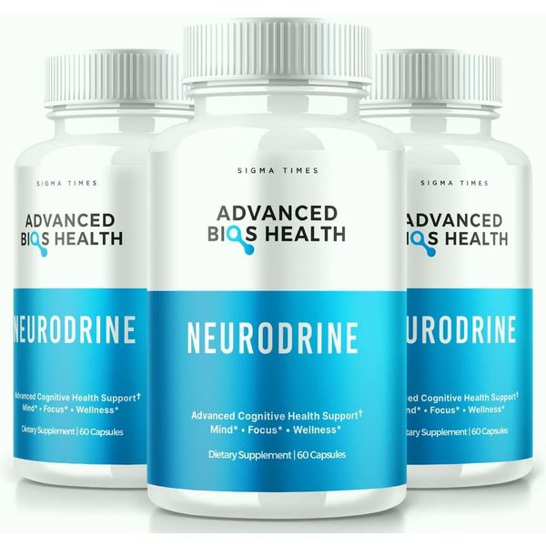 (3 Pack) Neurodrine Cognitive Aid Formula, Advanced Bios Health Pills for Memory