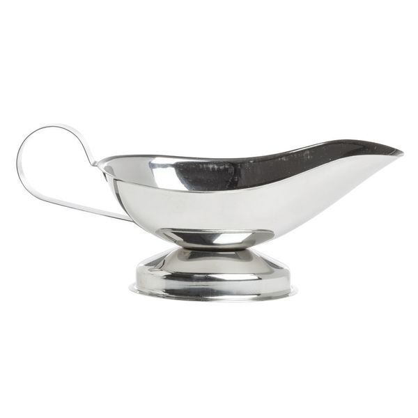 HUBERT® Footed Gravy Boat 8 oz Stainless Steel