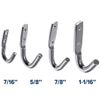 Mountable Metal Rope and Tarp Hooks (5/8 Inch X 2 Pack)