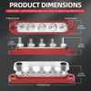 Power Distribution Block with Cover 5 x 1/4" Studs Bus Bar Terminal Block Max