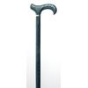 Blue Ash Walking Stick Cane with a Derby Handle and Silver Chrome Plated Collar
