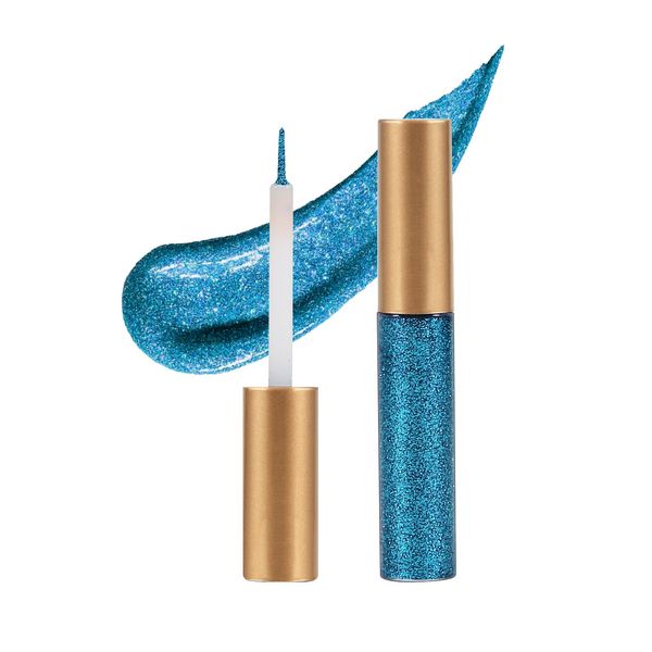 Apooliy Glitter Liquid Eyeliner, ombretto metallizzato a lunga durata con penna gel scintillante e colorata