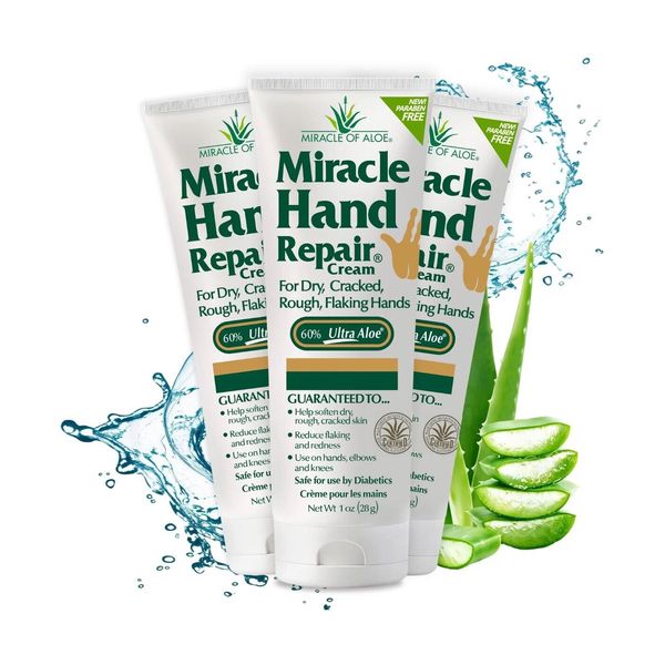 Miracle of Aloe’s Miracle Hand Repair Cream 8 oz(226g) Healing Aloe Vera Lotion