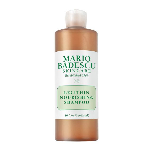 Mario Badescu Lecithin Nourishing Shampoo | Hydrating and Moisturizing Shampoo for Men & Women with Jojoba Oil & Lecithin | Helps Restore Dry, Damaged & Color-treated Hair | 16 Fl Oz