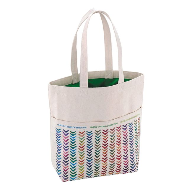 Pearl Metal Benetton UY-6023 Tote Cooler Bag, Flower, Width 13.8 inches (35 cm), Width 9.4 x Depth 4.5 x Height 12.8 inches (24 x 11.5