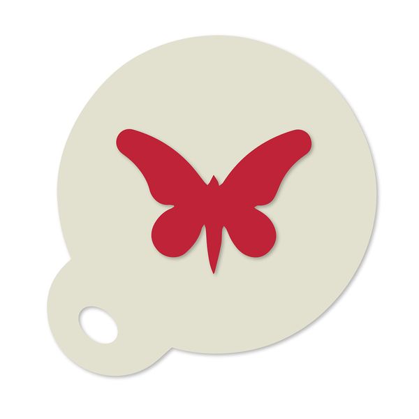 Butterfly Coffee Duster Shaker Template Stencil 8.5cm Washable and Reusable