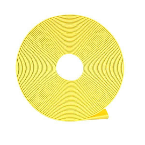 sourcing map Heat Shrink Tubing 23mm Flat Width 2:1 Heat Shrink Wrap Cable Sleeve Tube 5m Yellow