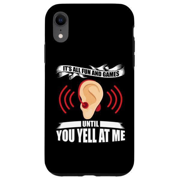 iPhone XR Deaf Pride ASL Hand Gesture Hearing Aid Hand Sign Language Case