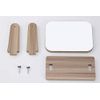 Donally Tabletop Mirror, Mirror, Stand, Wooden Frame, For Makeup and Makeup, Interior (Small, Natural)